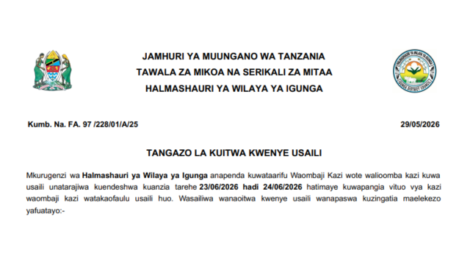 Orodha ya Majina ya Walioitwa kwenye Usaili Wilaya ya Igunga 2026