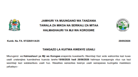 Orodha ya Walioitwa kwenye Usaili Mji wa Korogwe 2026